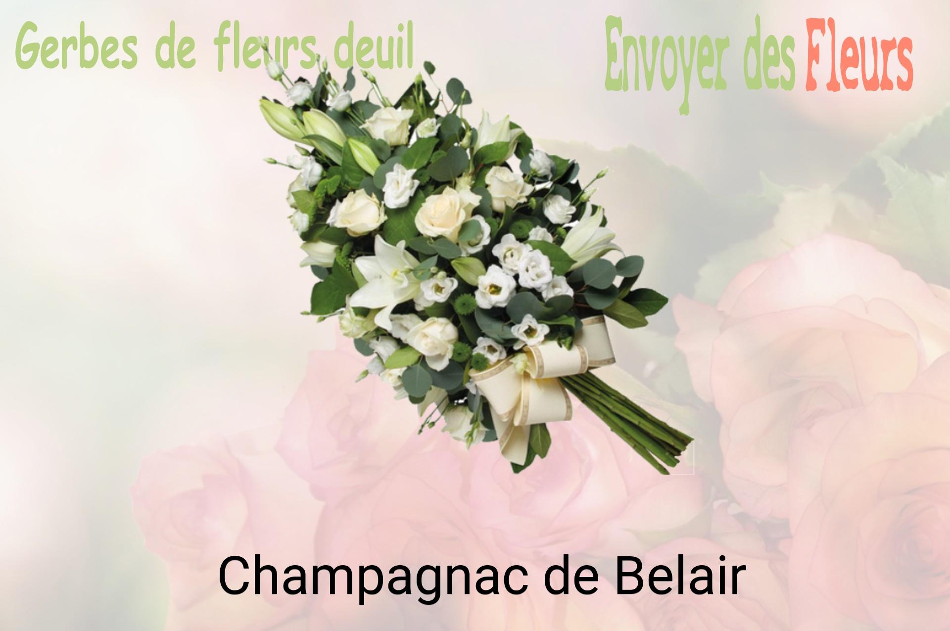 Gerbe de fleurs de deuil livrée à Champagnac-de-Belair